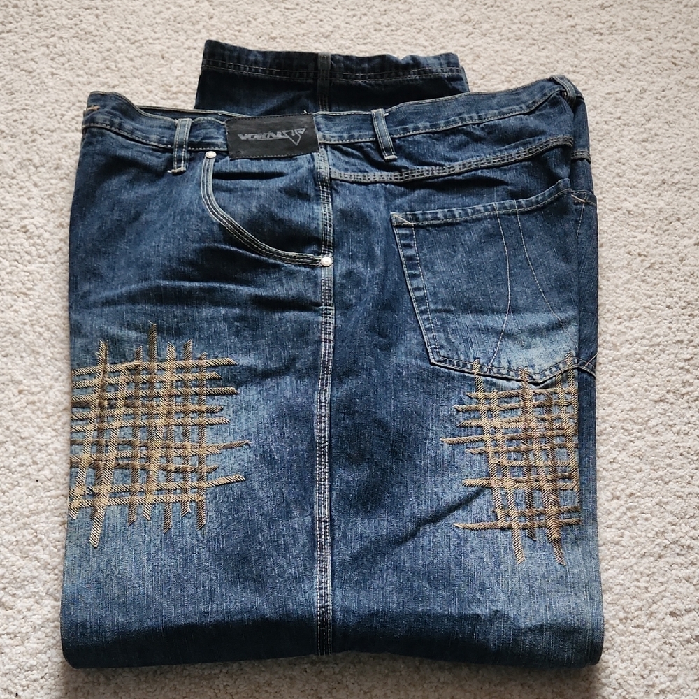 Vokal Blue Jeans with Gold Accents